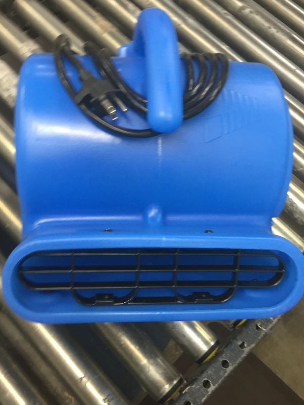 Photo 3 of B-Air VP-25 1/4 HP Air Mover for Water Damage Restoration Carpet Dryer Floor Blower Fan Home and Plumbing Use, Blue
