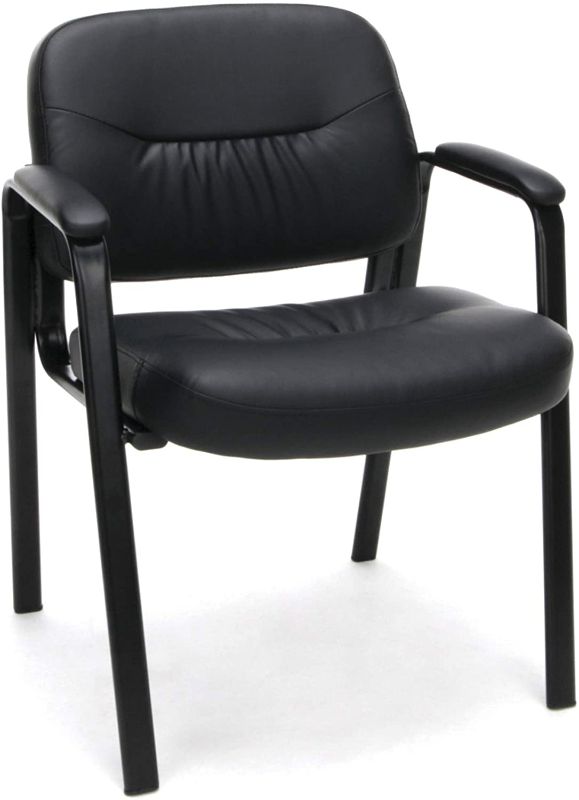 Photo 1 of SOLD FOR PARTS---SEAT IS DAMAGE---M Essentials Collection Bonded Leather Executive Side Chair, in Black (ess-9010)