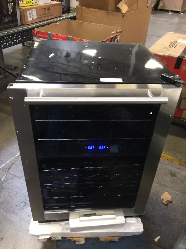 Photo 2 of 44 Bottle Dual Zone Wine Cooler in Stainless Steel
