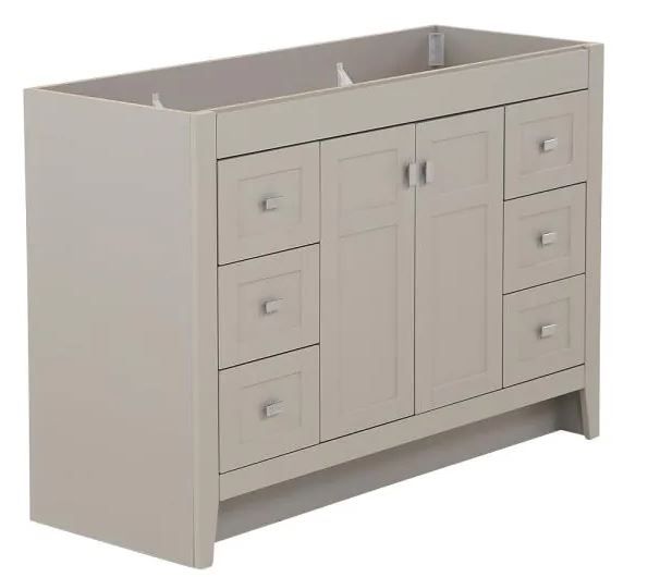 Photo 1 of Bladen 48 in. W x 18.4 in. D x 34.25 in. Bath Vanity Cabinet Only in Gray