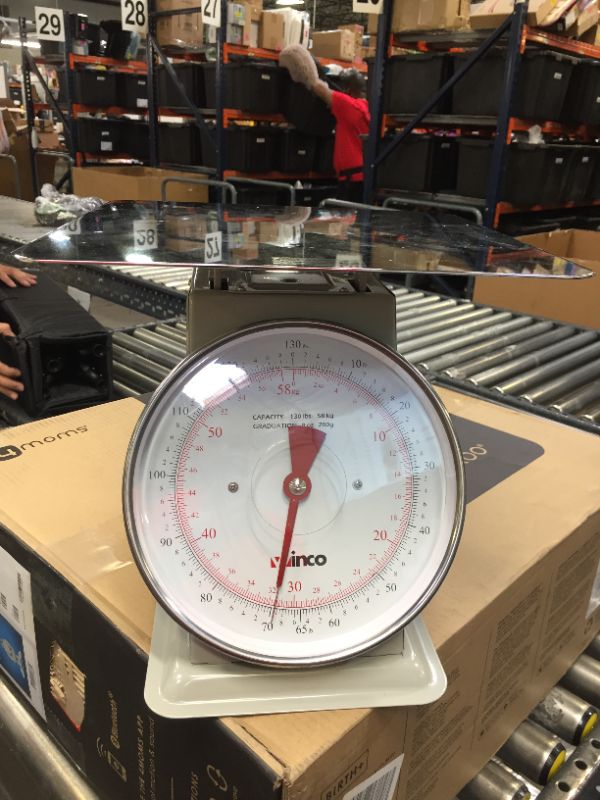 Photo 2 of Winco Receiving/Portion Scale, 9" dial- 130 lb./59.09 kg. x 8 oz./200 g.