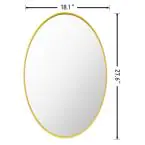 Photo 4 of 28 in. W x 18 in. H Framed Bathroom Vanity Mirror in Gold
