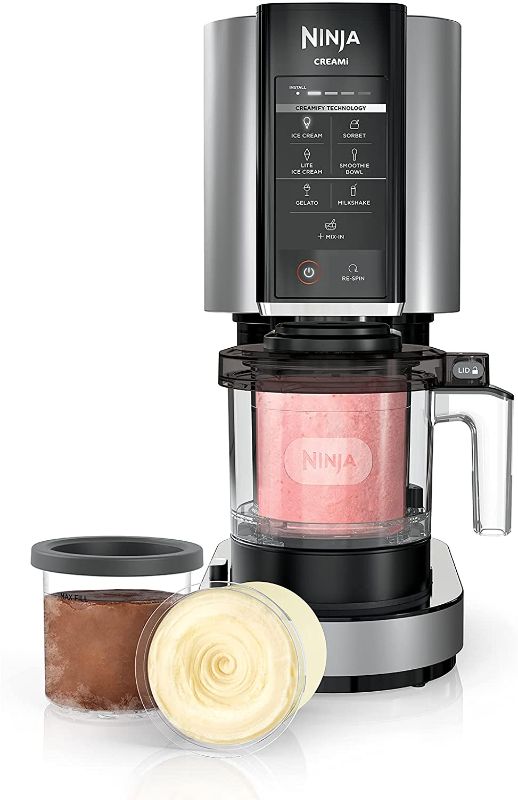 Photo 1 of Ninja NC301 CREAMi, Ice Cream, Gelato, Milkshake, Sorbet, and Smoothie Bowl Maker, 7 One-Touch Programs, Silver
