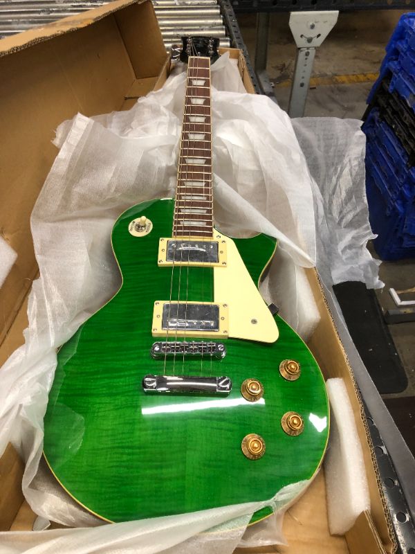 Photo 2 of ivy ILS-300 EGR Les Paul Solid-Body Electric Guitar, Emerald Green
