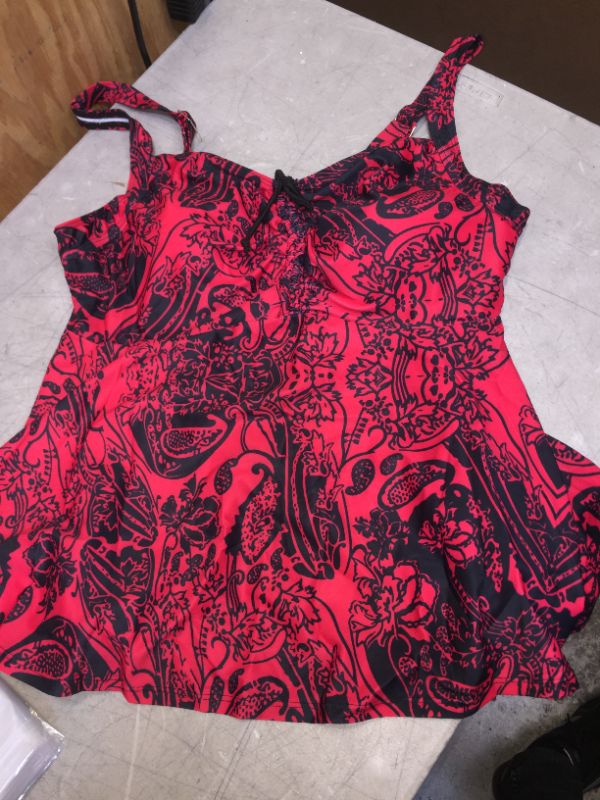 Photo 1 of womens red bathing suit top 3xl