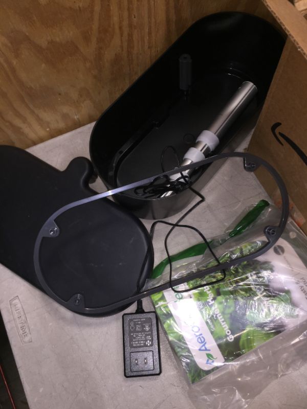 Photo 1 of AeroGarden Bounty Basic Indoor Hydroponic Herb Garden, Black
