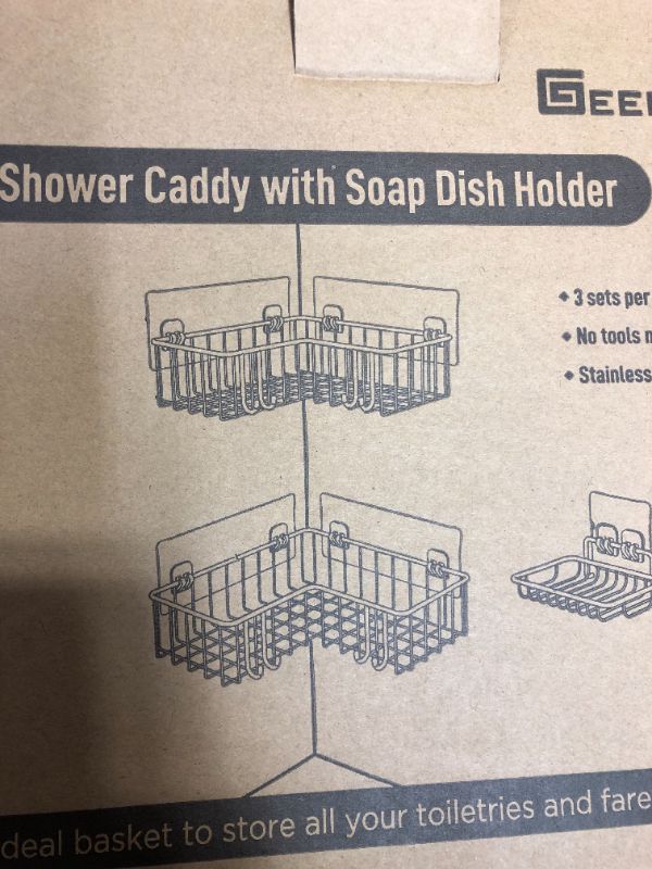 Photo 1 of GEEKDIGG CORNER SHOWER CADDY BLACK