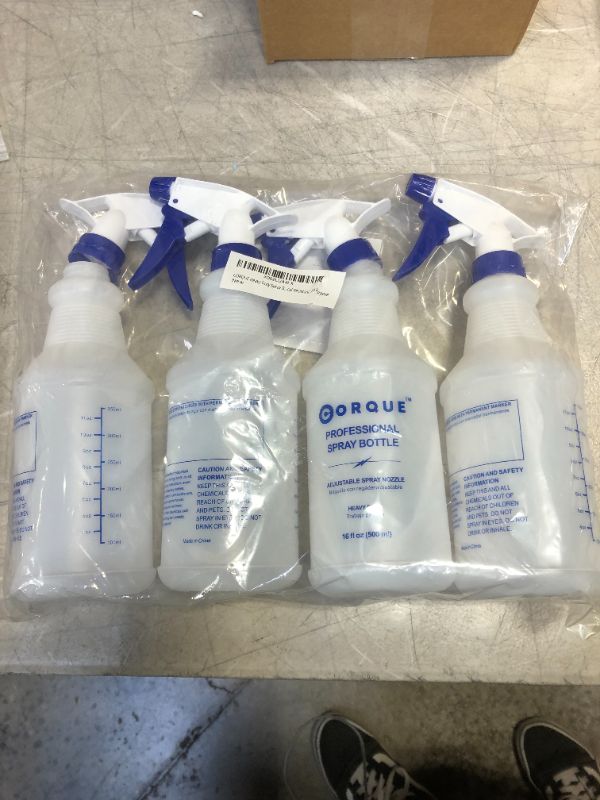 Photo 1 of CORQUE Heavy Duty Empty Spray Bottles (4 Pack