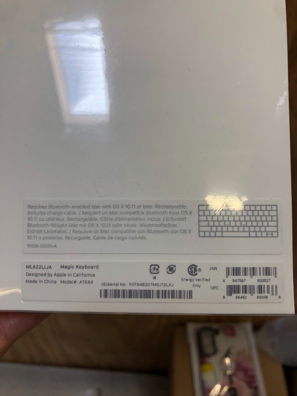 Photo 1 of Apple Magic Wireless Bluetooth Scissor-Switch Keyboard MLA22LL/A