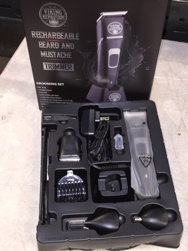 Photo 1 of Beard Trimmer for Men - Mens Electric Razor, Hair Clippers for Beard. Adjustable and Portable Beard Grooming Kit for Men