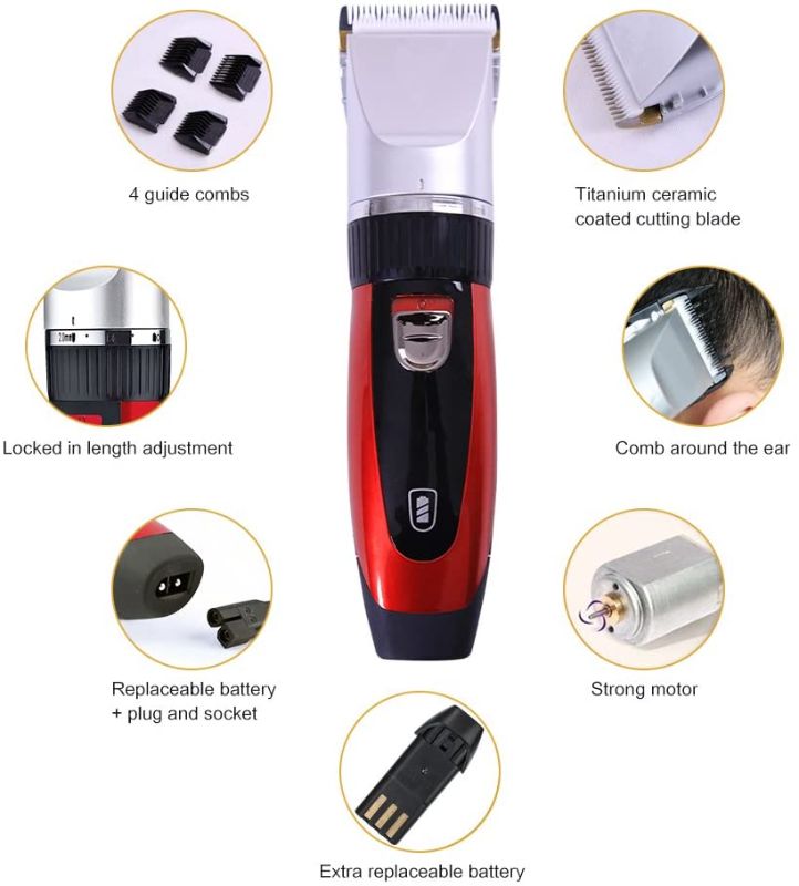 Photo 1 of SURKER Professional Hair Clipper Hair Trimmer for Men Quiet Hair Cutting Kit Cordless