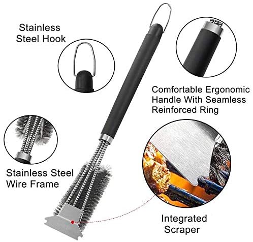 Photo 1 of 
Grill Cleaning Brush and Scraper Wire Bristle-Safe 18" Stainless Steel Grill Cleaning Tool - Best Barbecue Cleaner Size:X-Large