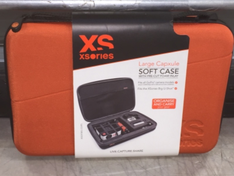 Photo 2 of XSories Large Capxule Soft Case with Pre-Cut Foam for GoPro Cameras - Black & Orange 
