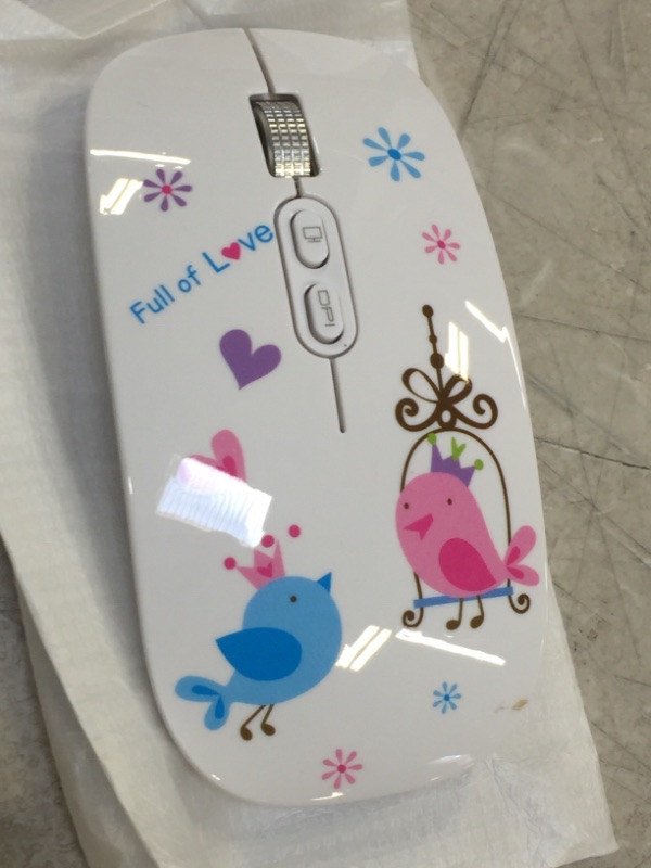 Photo 3 of Bluetooth Wireless Mouse - White Full Of Love Design 