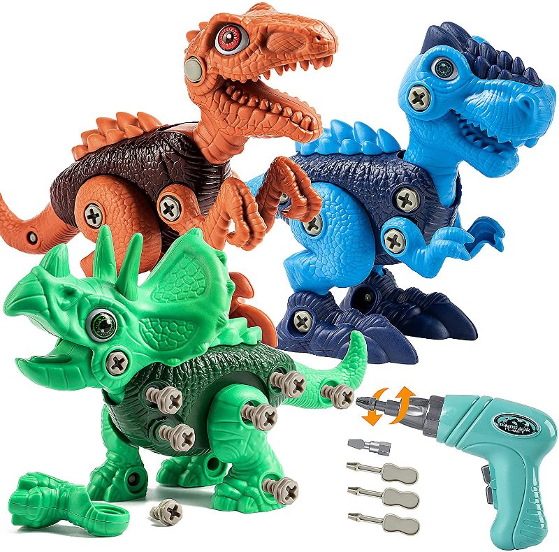 Photo 1 of Dinosaur Toys for 3 4 5 6 7 8 Year Old Boys, Take Apart Dinosaur Toys for Kids STEM Construction Tools Education Toys for Kids Easter Children's Day Christmas Birthday Gifts Boys Girls