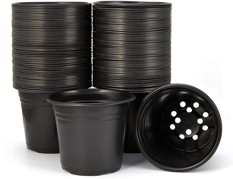 Photo 1 of  50-Pack 0.5 Gallon Plastic Plant Nursery Pots, Seed Starting Pot Flower Plant Container