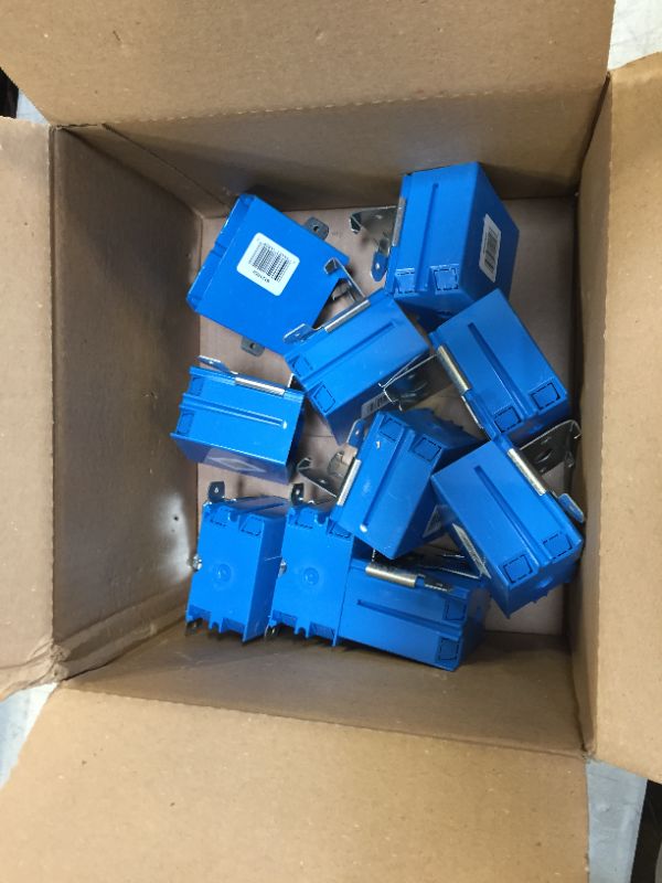 Photo 1 of 1-Gang 21 cu. in. New Work Non-Metallic Electrical Wall Box with Adjustable Bracket
box of 10