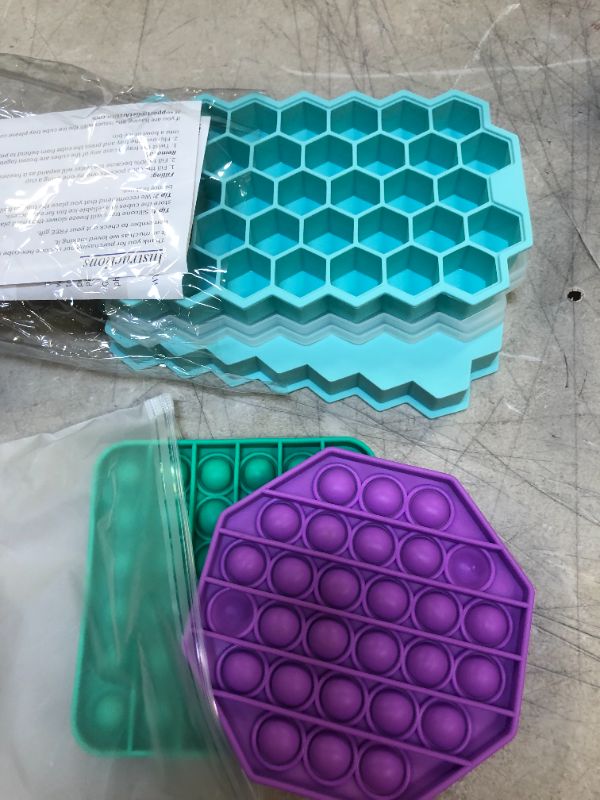 Photo 1 of 2 opack push bubble pop toys and 2 pack ice tray silicone 