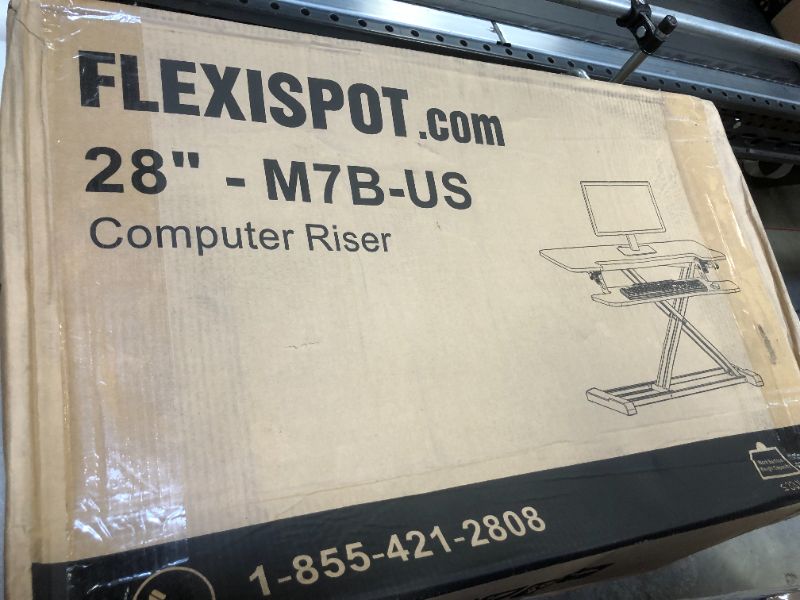 Photo 2 of FlexiSpot AlcoveRiser Sit-to-Stand Desk Converter, 28"W, Black FACTORY SEALED BRAND NEW 
