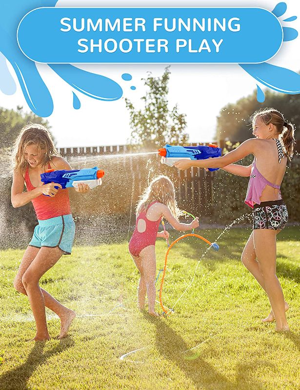 Photo 1 of 2 Pack Squirt Guns Super Water Soaker Blasters Long Range 600CC Water Gun