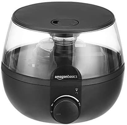 Photo 1 of Amazon Basics Ultrasonic Cool Mist Humidifier with Essential Oil Diffuser and Nightlight, Knob Control - 1.5 Liter, Black