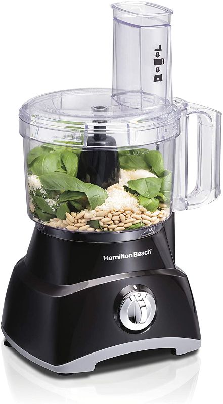 Photo 1 of Hamilton Beach Food Processor & Vegetable Chopper for Slicing, Shredding, Mincing, and Puree, 8 Cup, Black