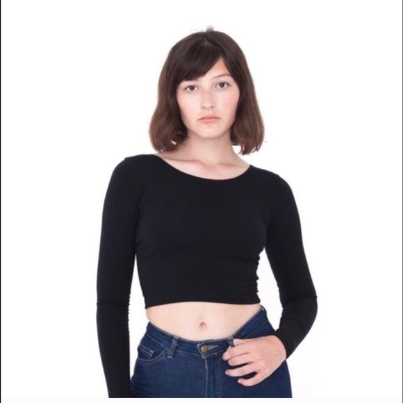 Photo 1 of AMERICAN APPERAL CROP TOP BLACK - XLARGE SIZE 