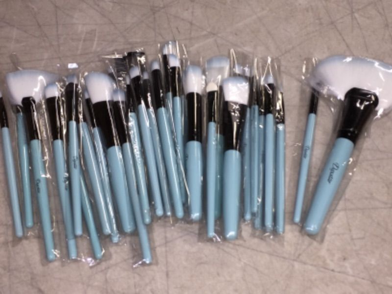 Photo 2 of Blue Makeup Brushes, 32Pcs Essential Eyeshadow Eyeliner Face Powder Cream Liquid Cosmetic Brushes Kits Perfect gift with Cruelty-Free Synthetic Fiber Bristles 120 Count 