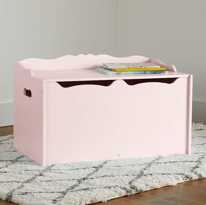 Photo 1 of Amazon Basics Wooden Toy Box, Pink