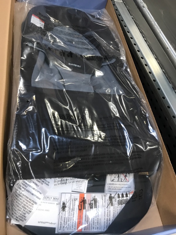 Photo 1 of Babybjorn Balance Bouncer Soft Cotton - Black/Dark Gray