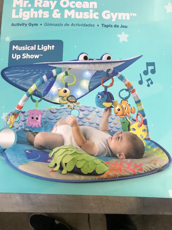 Photo 3 of Disney Baby Finding Nemo Mr. Ray Ocean Lights Activity Gym