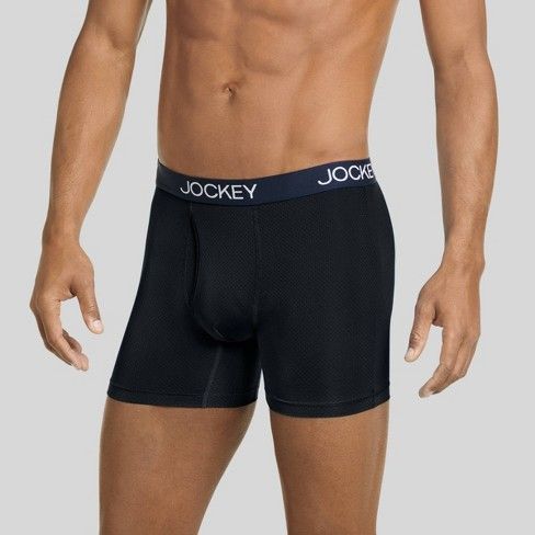 Photo 1 of Jockey Generation Men's Micro Mesh Boxer Briefs - Black S