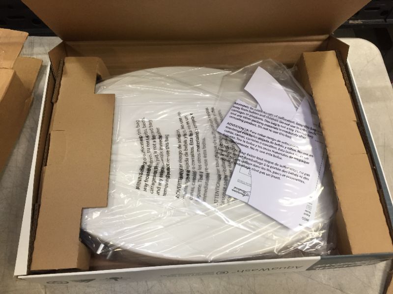 Photo 1 of AquaWash Non-Electric Slow Close Bidet Seat for Elongated Toilets in White