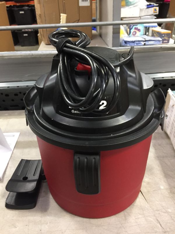 Photo 2 of Vacmaster Red Edition VOM205P 1101 Portable Wet Dry Shop Vacuum 2.5 Gallon 2 Peak HP 1-1/4 inch Hose