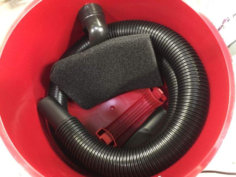 Photo 3 of Vacmaster Red Edition VOM205P 1101 Portable Wet Dry Shop Vacuum 2.5 Gallon 2 Peak HP 1-1/4 inch Hose