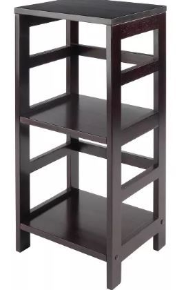 Photo 1 of 29.21" 2 Tier Leo Shelf Storage or Bookshelf Narrow Espresso Finish - Winsome
