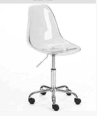 Photo 1 of Urban Shop Acrylic Rolling Office Chair, Clear