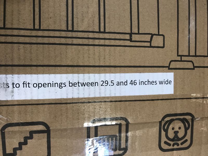 Photo 3 of Cumbor 46” Auto Close Safety Baby Gate, Extra Tall and Wide Child Gate, Easy Walk Thru Durability Dog Gate for The House, Stairs, Includes 4 Wall Cups, 2.75-Inch and 8.25-Inch Extension-white
