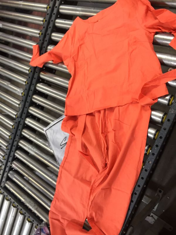 Photo 2 of color orange outfit size extra large most likely women outfit 