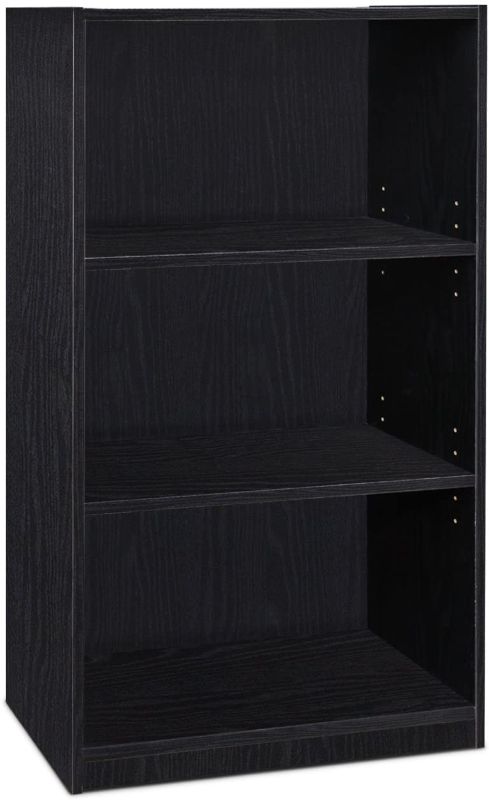 Photo 1 of FURINNO JAYA Simple Home 3-Tier Adjustable Shelf Bookcase, Black