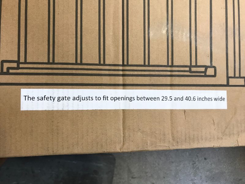 Photo 2 of Cumbor 40.6"Dog Gates for Stairs and Doorways, Extra Wide Dog Gate for The House,Durable Easy Walk Thru Baby Gate. Includes 4 Wall Cups, 2.75-Inch and 5.5-Inch Extension, Black
