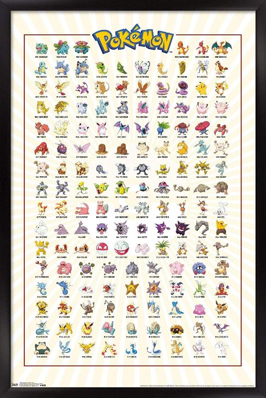Photo 1 of 2X3 FEET POKEMON PICTURE IN BLACK FRAME