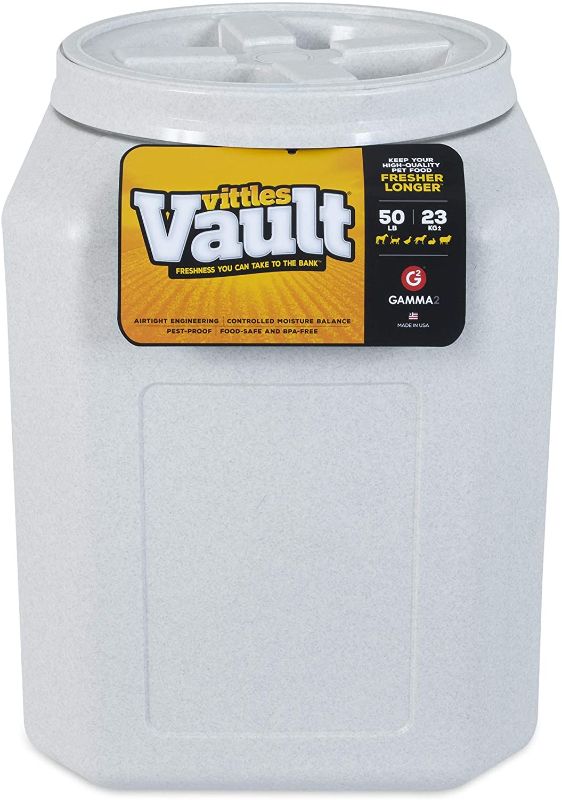 Photo 1 of Gamma2 Vittles Vault Outback Pet Food Storage Container, Grey, 50 Lb