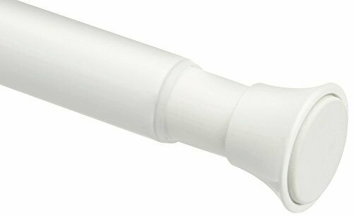 Photo 1 of Basics Tension Curtain Rod Adjustable 78-108" Width - White
