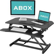 Photo 1 of ABOX Electric Powered Standing Desk Converter Monitor Stands