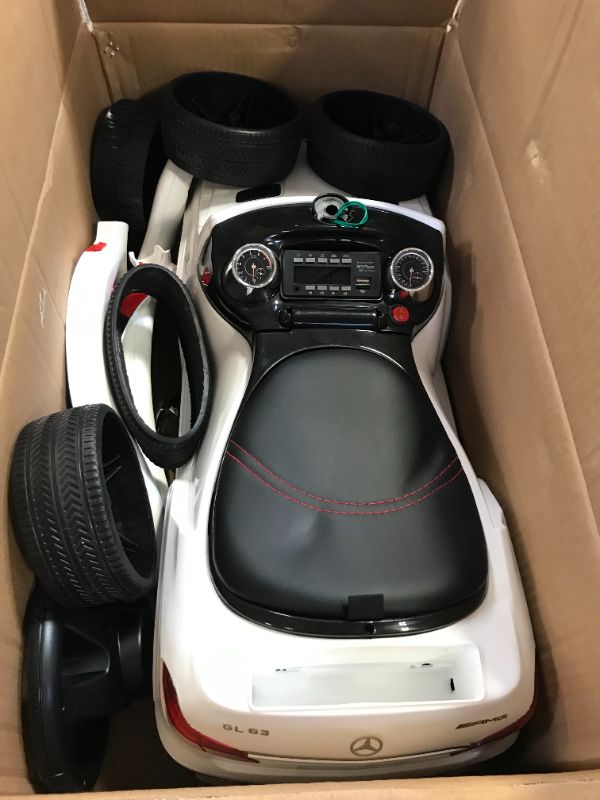 Photo 1 of Best Ride on Cars Toddler 4-in-1 Mercedes Push Car Stroller w/ LED Lights, White