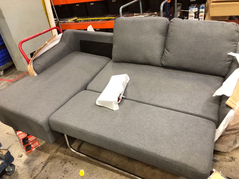 Photo 1 of 1150271 Ashley Furniture Jarreau Gray Sofa Chaise Sleeper

