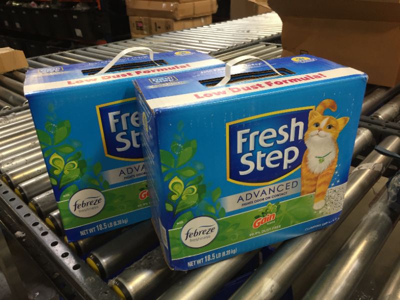 Photo 2 of Fresh Step Advanced Cat Litter, Clumping Cat Litter, 99.9% Dust-Free, Gain Scent, 37 lbs Total ( 2 Pack of 18.5 lb Boxes)
