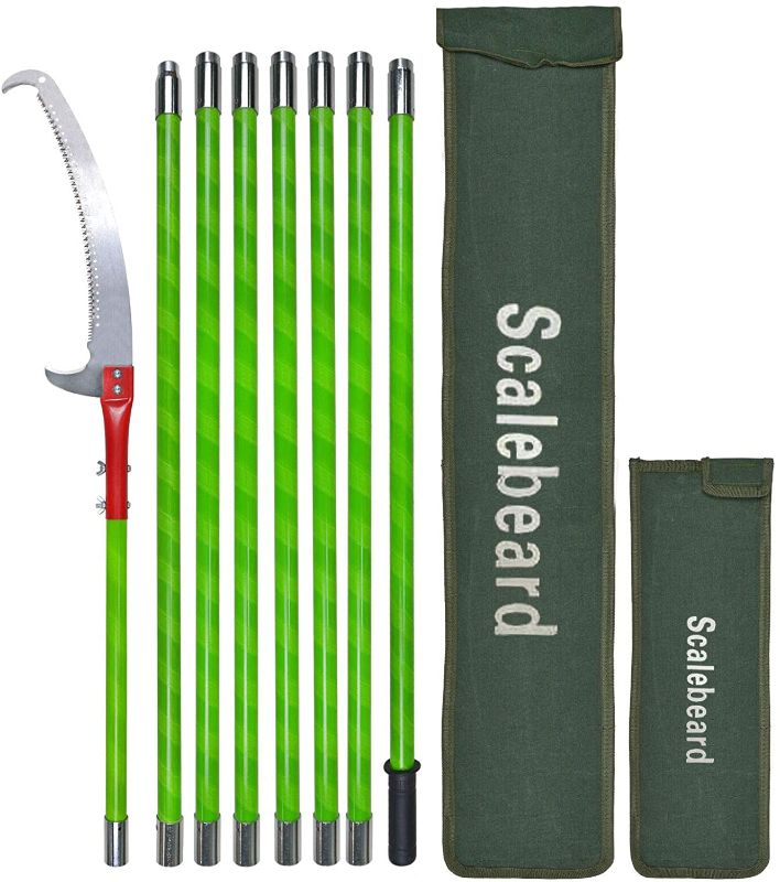 Photo 1 of Scalebeard 26 Foot Tree Trimmer Pole Manual Pruner Cutter Set Extension Cut Tree Branch Garden Tools Loppers Hand Pole Saws (B)
