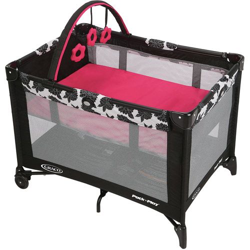 Photo 1 of Graco Pack 'n Play On the Go Playard with Folding Bassinet, Azalea